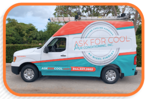Ask For Cool Air Conditioning, Inc. service truck.